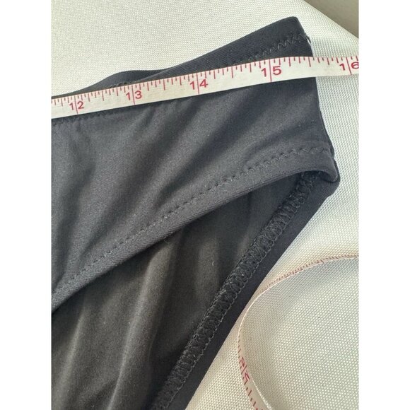 Black Bikini Set M Strappy Top Low-Rise Bottom Y2K Festival Swimwear Cool - Picture 8 of 11